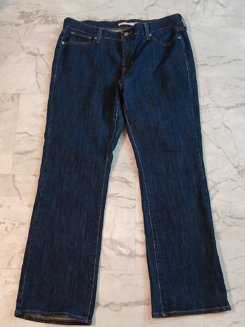 Levi's Dark Blue Women's Relaxed Fit Boot-Cut Jeans 16W